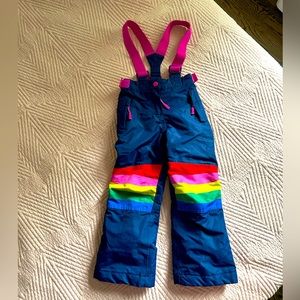 Mini boden all weather water proof pants snow pants retro rainbow 5-6 years…